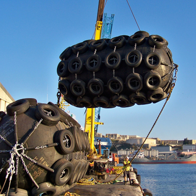 Defensas de goma neumáticas horizontales del dique flotante del STS de la defensa