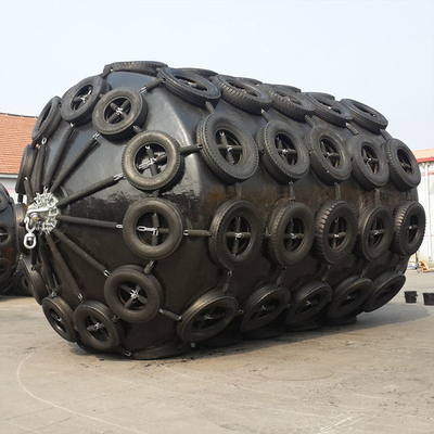 elasticidad de los 2.5*4.0M Foam Filled Marine Fenders Polyurethane Skin Safety