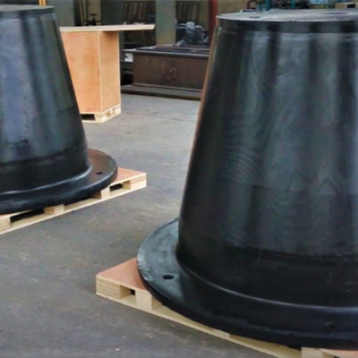 Barco de carga pesada cono de goma guardabarros parachoques confiables para la placa de montaje