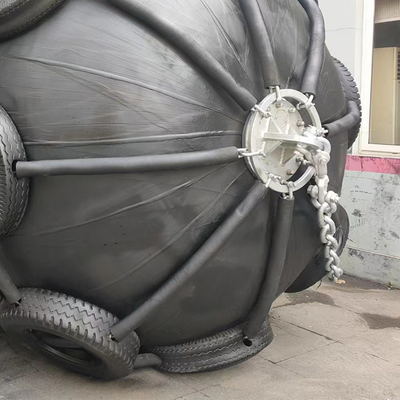 D1000 L1500 Fender neumático de caucho marino Pontoón Boia inflable