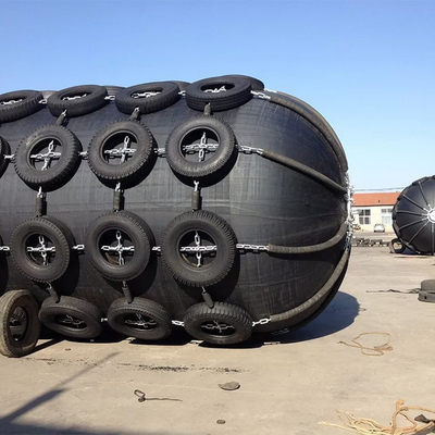 D1000 L1500 Fender neumático de caucho marino Pontoón Boia inflable