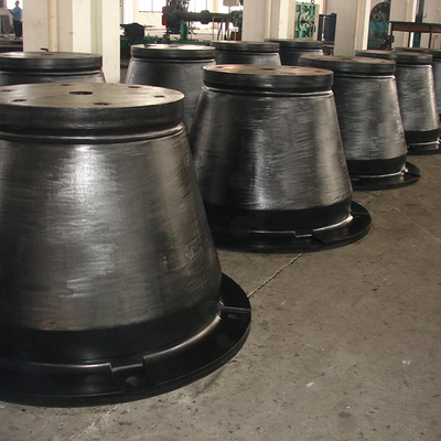 Fender de goma cónico de trabajo pesado con altura 500-3000H y accesorios de pernos
