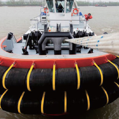 Barcos de remolque de caucho cilíndrico marino, parachoques con certificación ABS