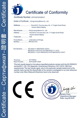CHINA Hongruntong Marine Co., Ltd. certificaciones